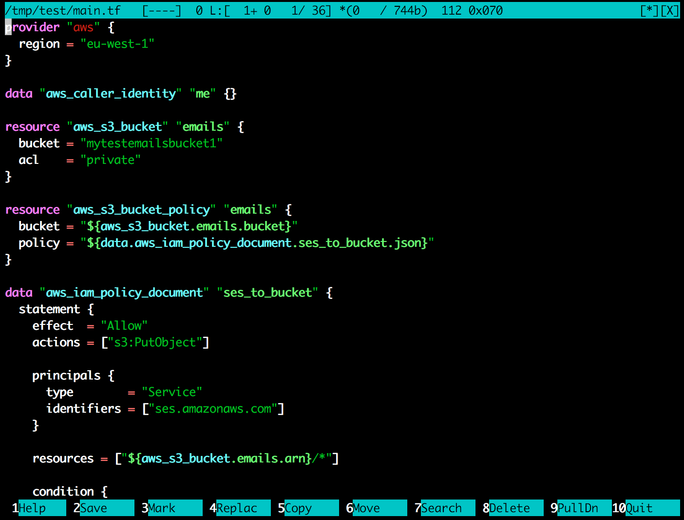 Terraform highlight Preview